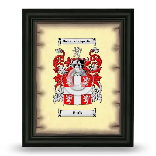 Buth Coat of Arms Framed - Black