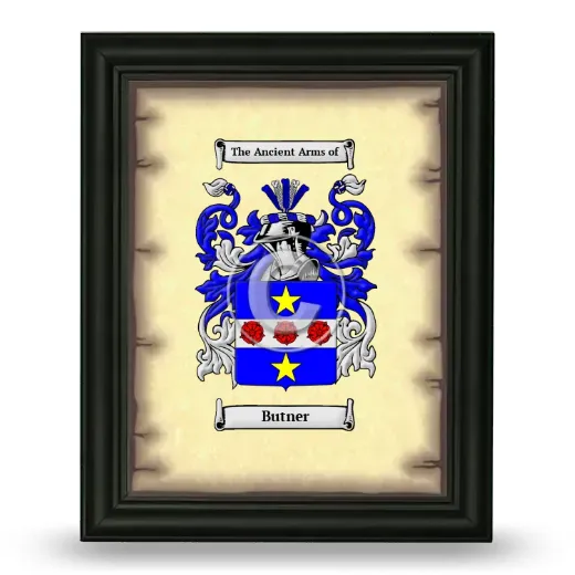 Butner Coat of Arms Framed - Black