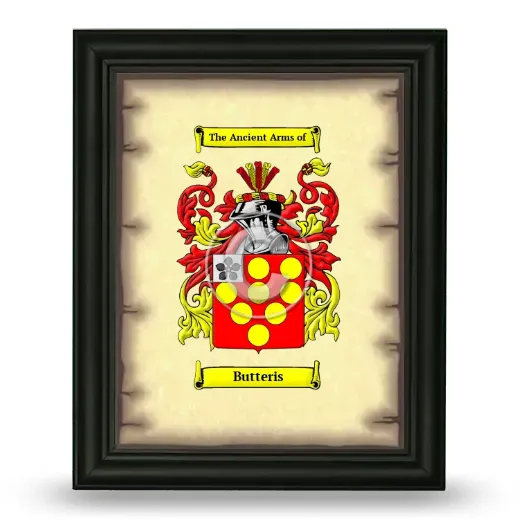 Butteris Coat of Arms Framed - Black
