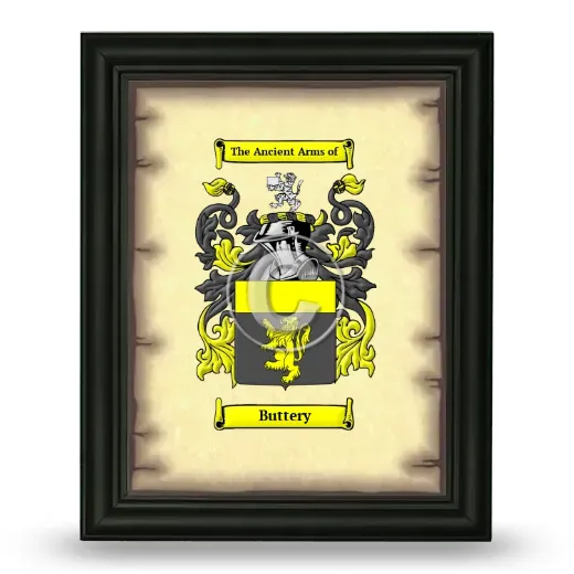 Buttery Coat of Arms Framed - Black