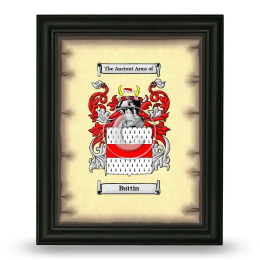 Buttin Coat of Arms Framed - Black