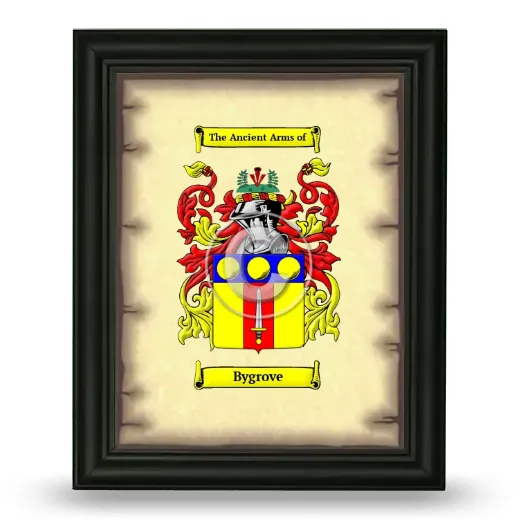 Bygrove Coat of Arms Framed - Black