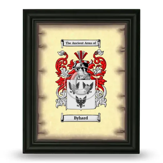 Byhard Coat of Arms Framed - Black