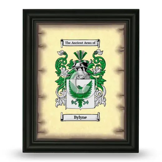 Bylyne Coat of Arms Framed - Black