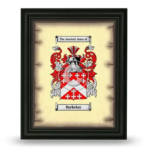 Byrkelay Coat of Arms Framed - Black