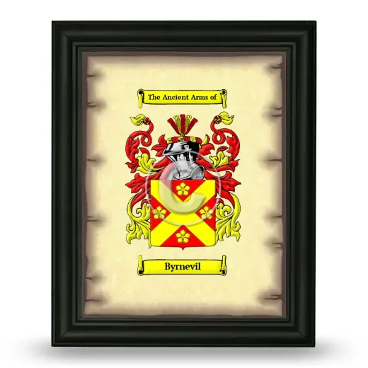 Byrnevil Coat of Arms Framed - Black