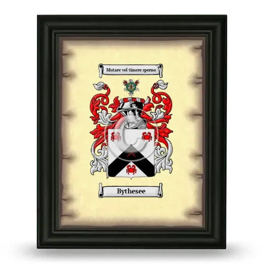 Bythesee Coat of Arms Framed - Black