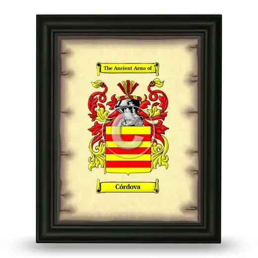 Córdova Coat of Arms Framed - Black