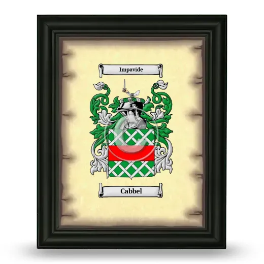 Cabbel Coat of Arms Framed - Black