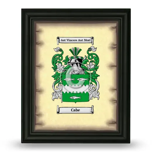 Cabe Coat of Arms Framed - Black
