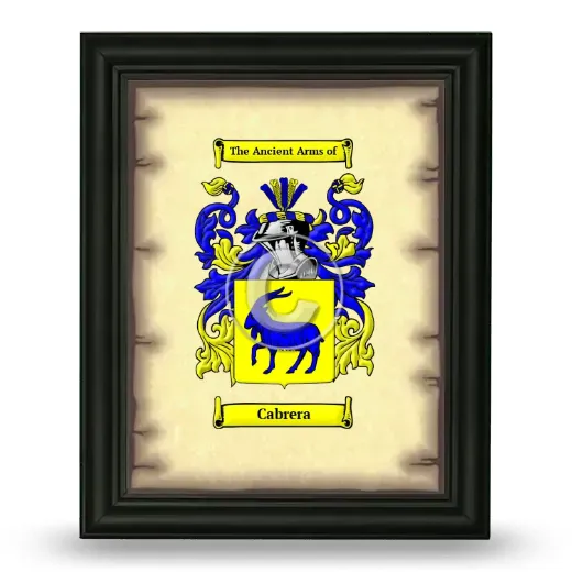 Cabrera Coat of Arms Framed - Black