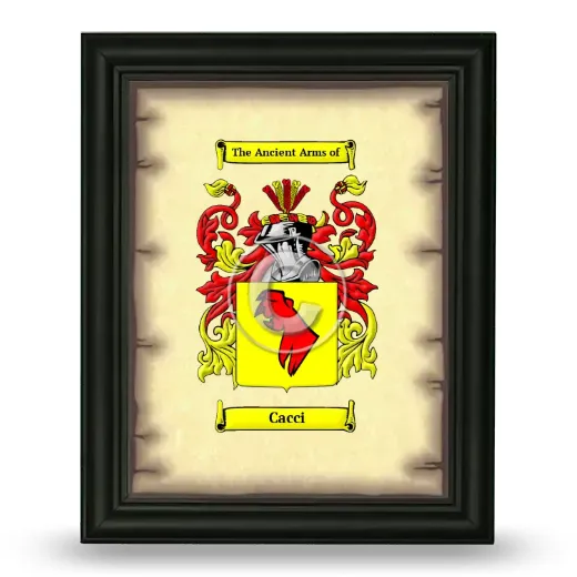 Cacci Coat of Arms Framed - Black