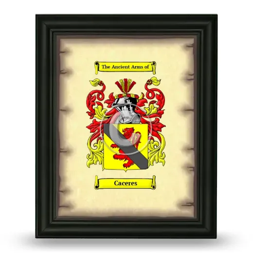 Caceres Coat of Arms Framed - Black