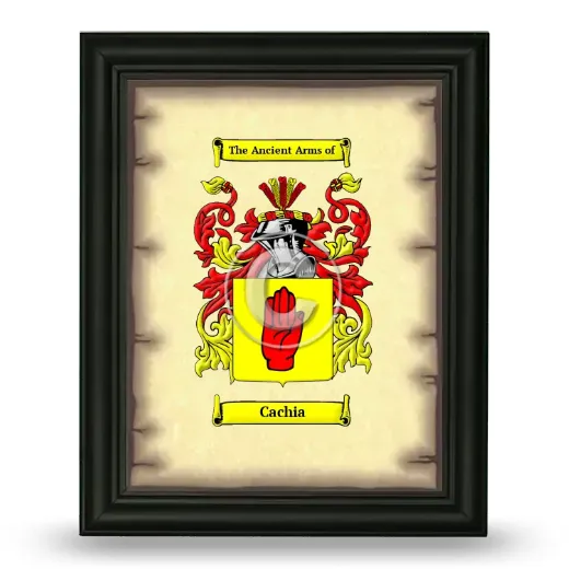 Cachia Coat of Arms Framed - Black