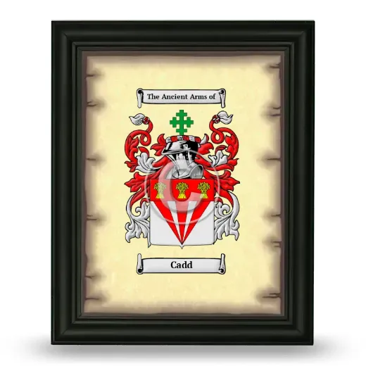 Cadd Coat of Arms Framed - Black