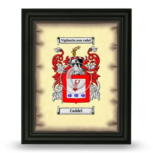 Caddel Coat of Arms Framed - Black