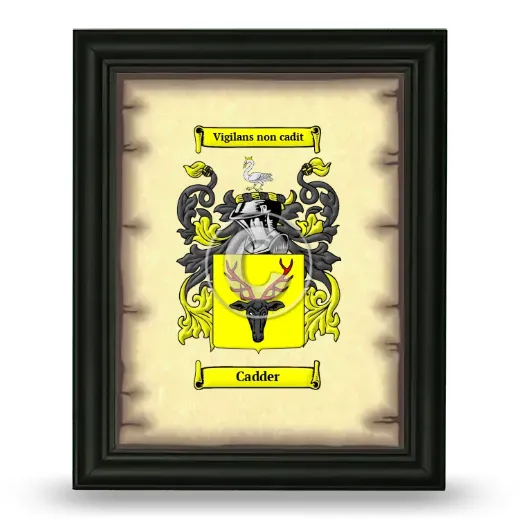 Cadder Coat of Arms Framed - Black