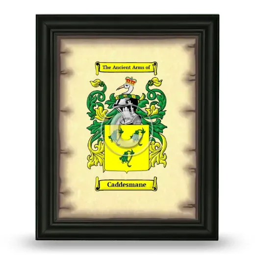 Caddesmane Coat of Arms Framed - Black