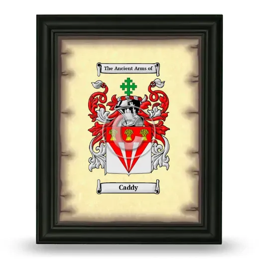 Caddy Coat of Arms Framed - Black