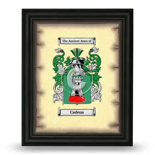 Cadena Coat of Arms Framed - Black