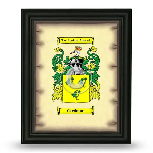Caedman Coat of Arms Framed - Black