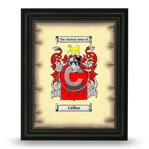 Caffan Coat of Arms Framed - Black