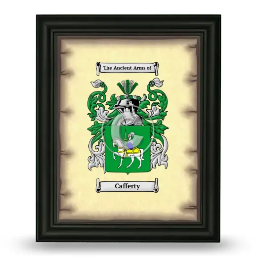 Cafferty Coat of Arms Framed - Black