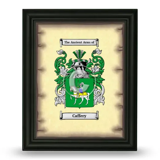 Caffery Coat of Arms Framed - Black