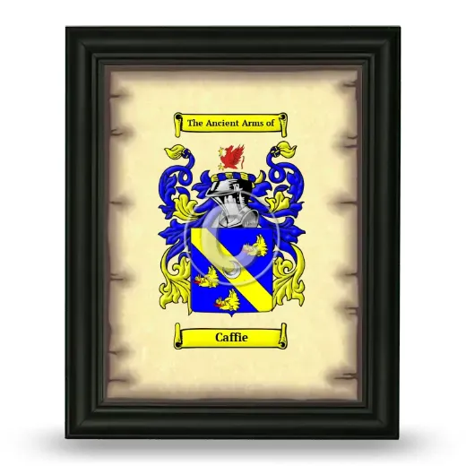 Caffie Coat of Arms Framed - Black