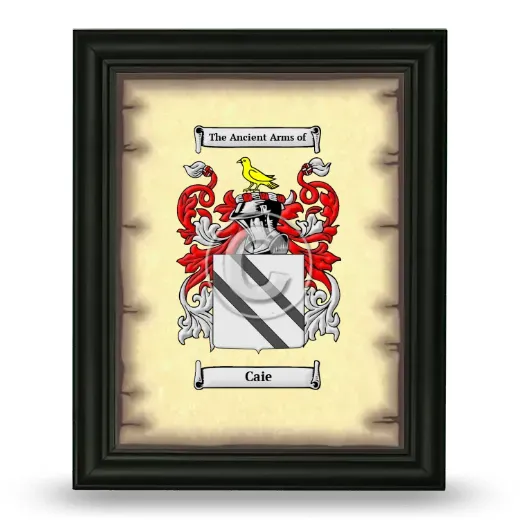 Caie Coat of Arms Framed - Black