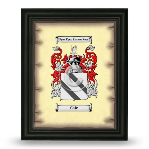 Caie Coat of Arms Framed - Black