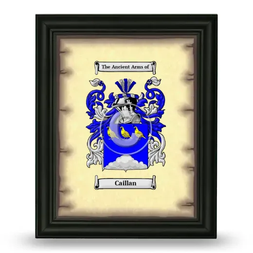 Caillan Coat of Arms Framed - Black