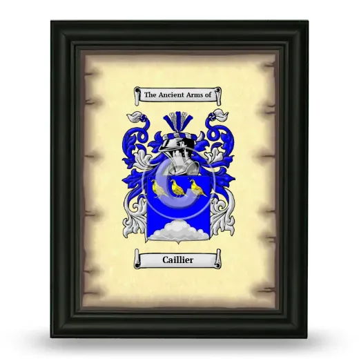 Caillier Coat of Arms Framed - Black