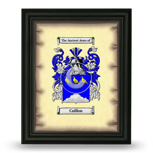 Caillon Coat of Arms Framed - Black