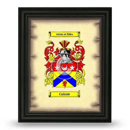 Caissie Coat of Arms Framed - Black