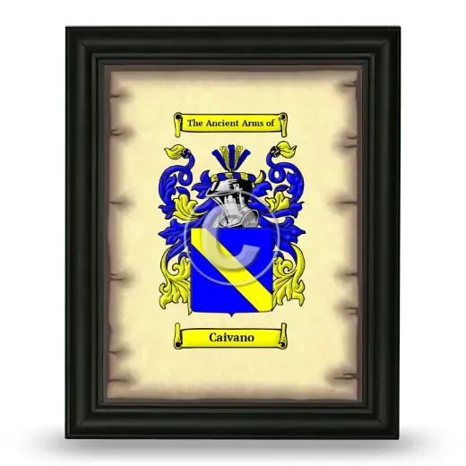 Caivano Coat of Arms Framed - Black