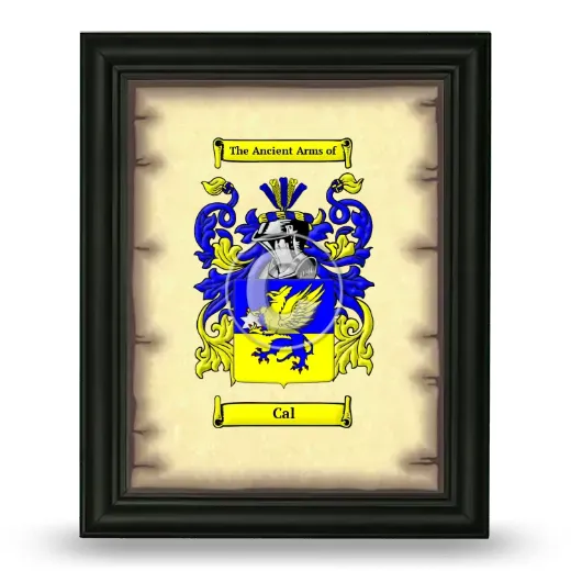 Cal Coat of Arms Framed - Black