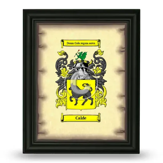 Calde Coat of Arms Framed - Black