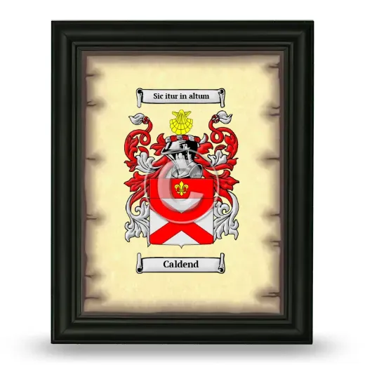 Caldend Coat of Arms Framed - Black