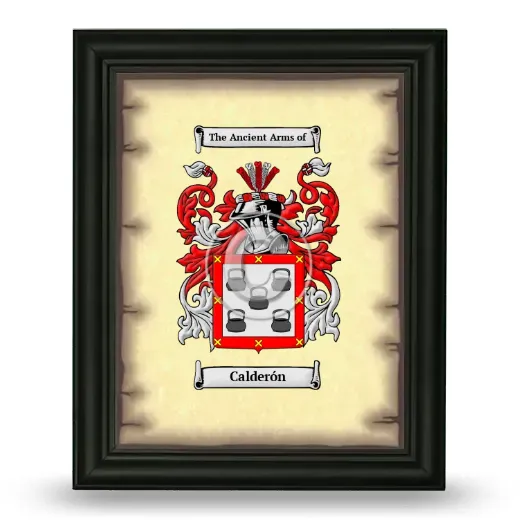 Calderón Coat of Arms Framed - Black