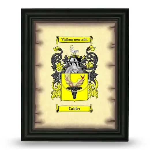 Calder Coat of Arms Framed - Black