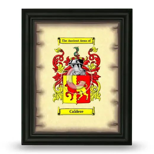 Caldere Coat of Arms Framed - Black
