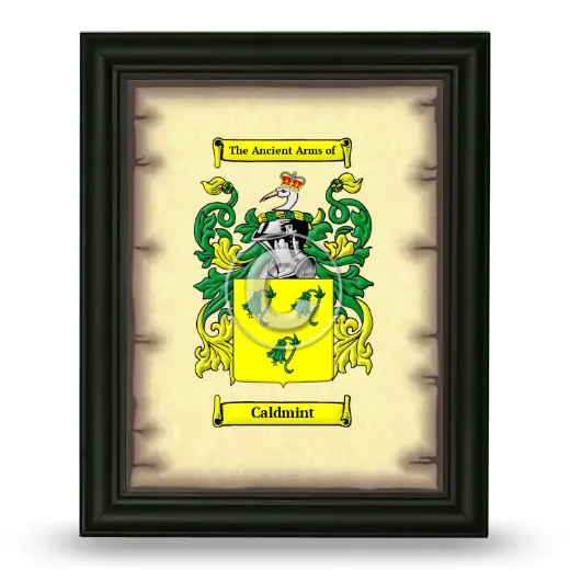 Caldmint Coat of Arms Framed - Black