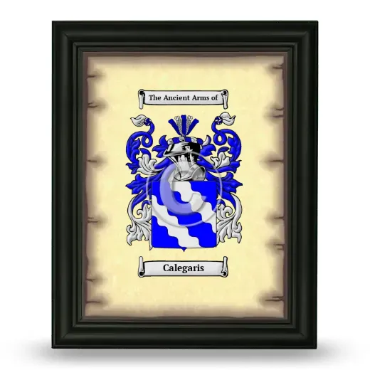 Calegaris Coat of Arms Framed - Black