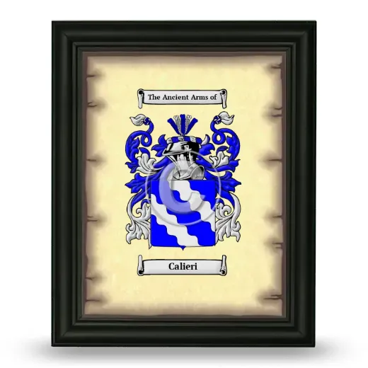 Calieri Coat of Arms Framed - Black