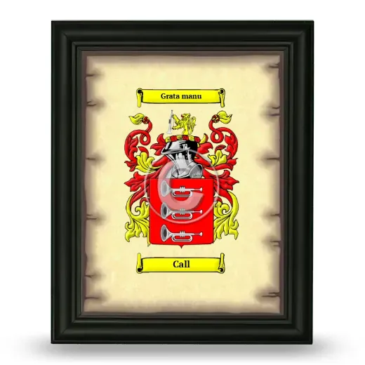 Call Coat of Arms Framed - Black