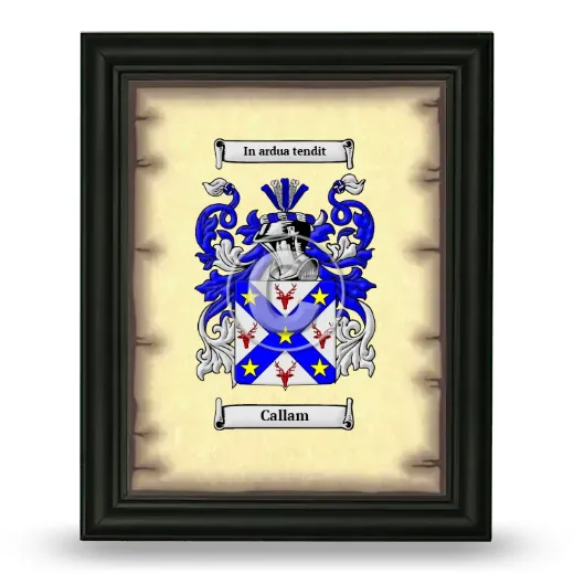 Callam Coat of Arms Framed - Black
