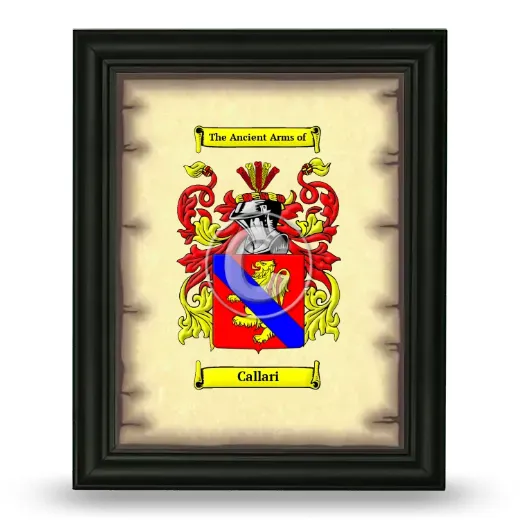 Callari Coat of Arms Framed - Black