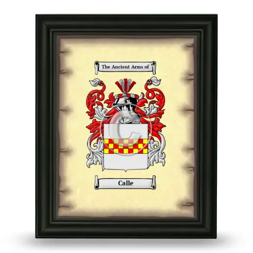 Calle Coat of Arms Framed - Black
