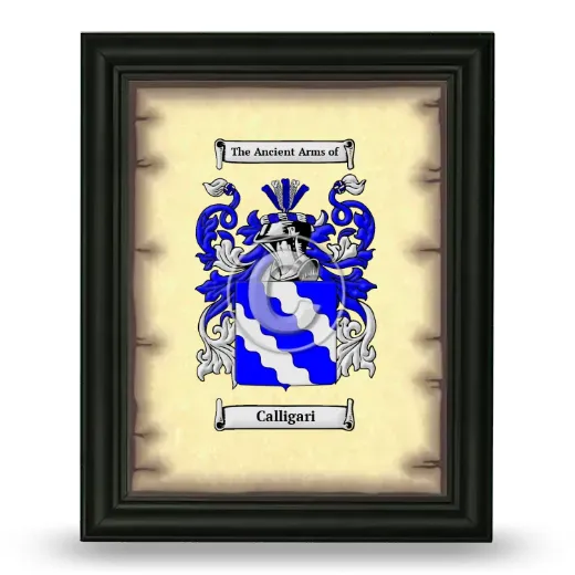 Calligari Coat of Arms Framed - Black